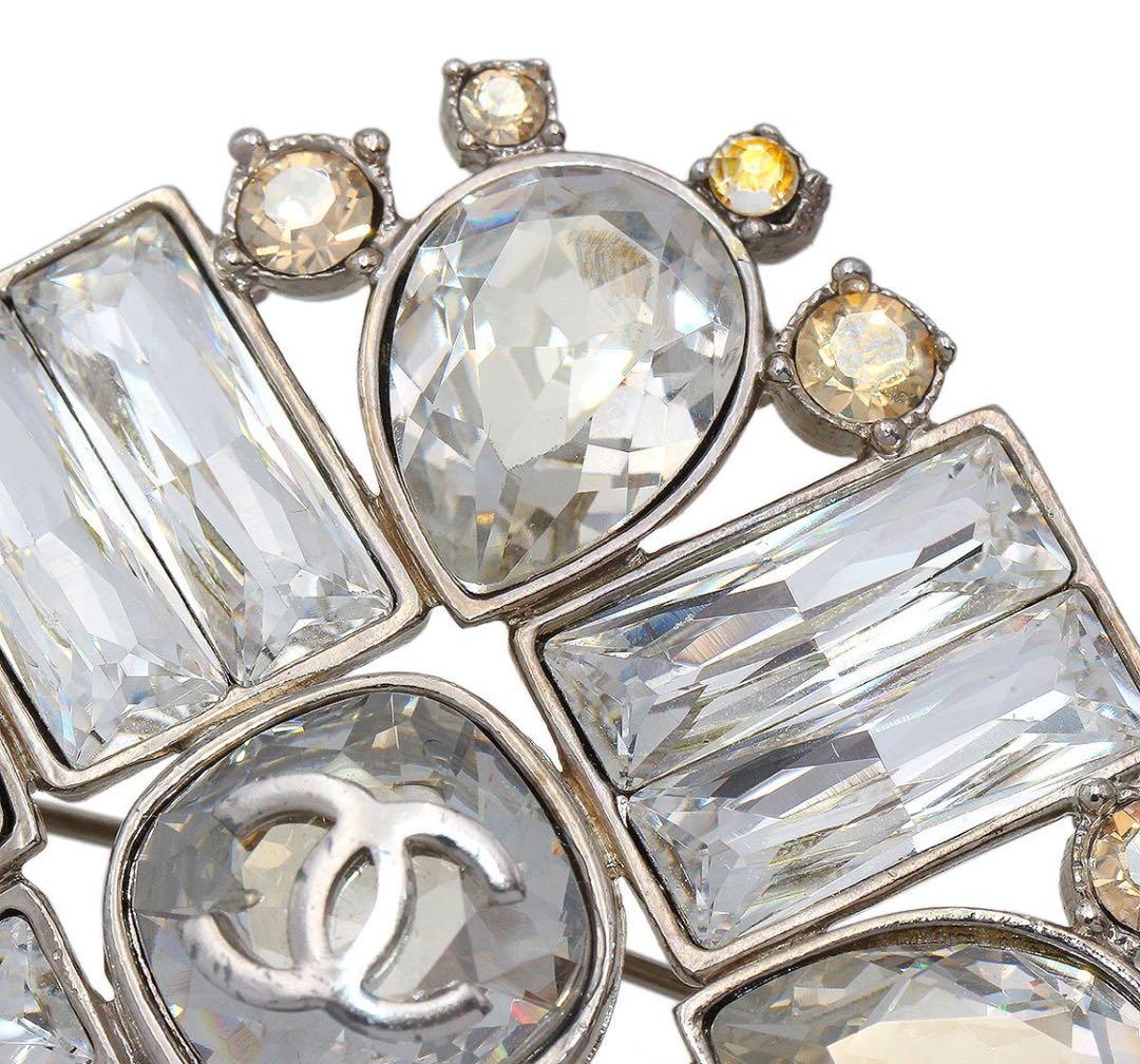 E2855 美品!! シャネル ココマーク ラインストーン ブローチ