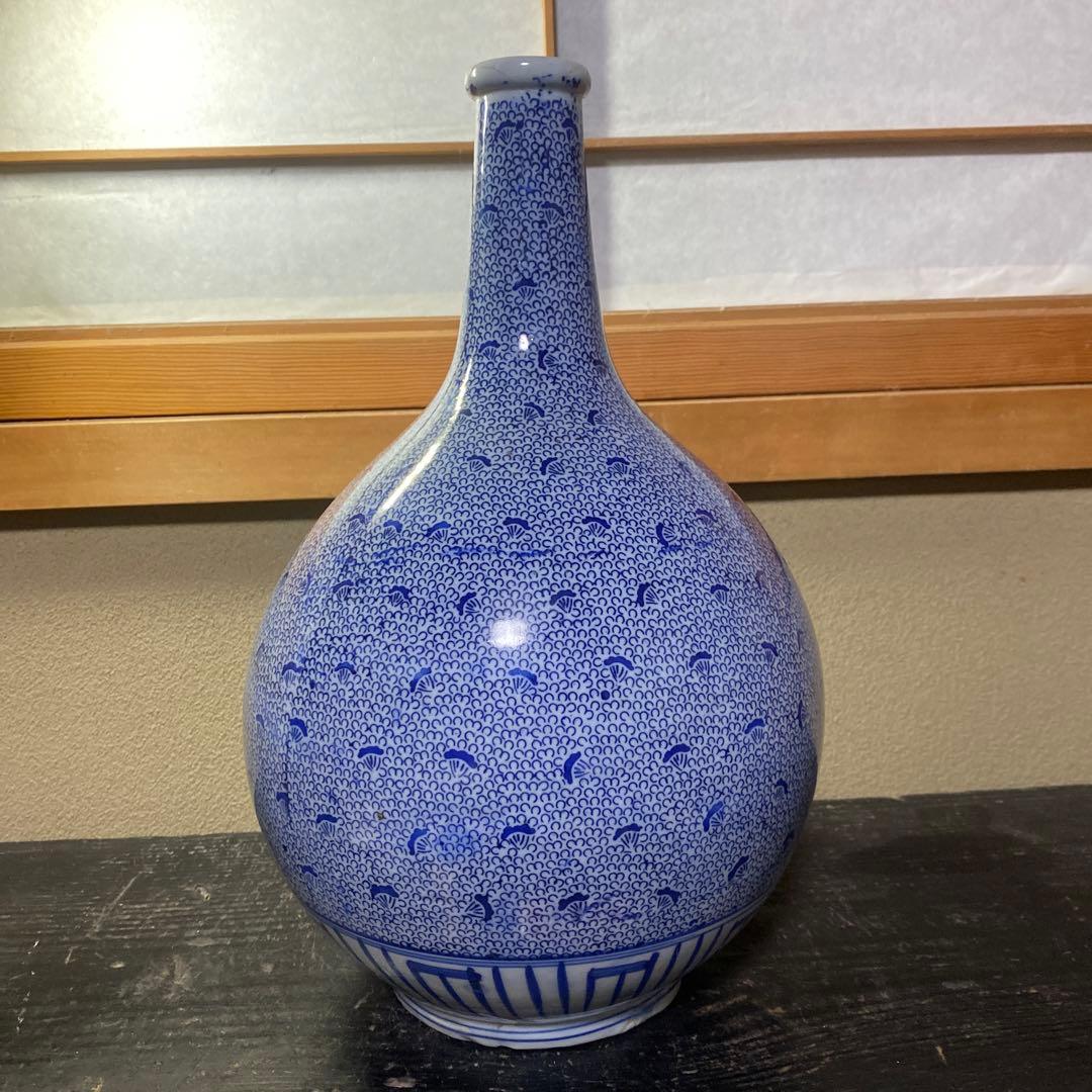 明治古伊万里みじん徳利35cm18cm