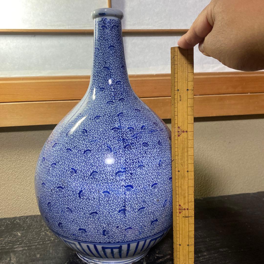 明治古伊万里みじん徳利35cm18cm