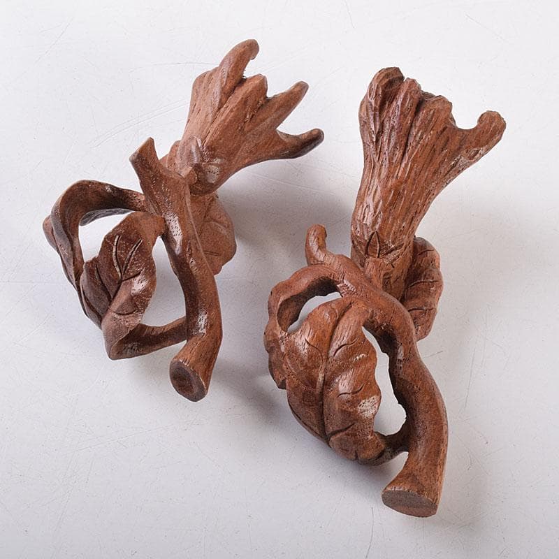 知似久仏手柑彫　香枕　木彫　蓋置　共箱　三点まとめて　V　R8625