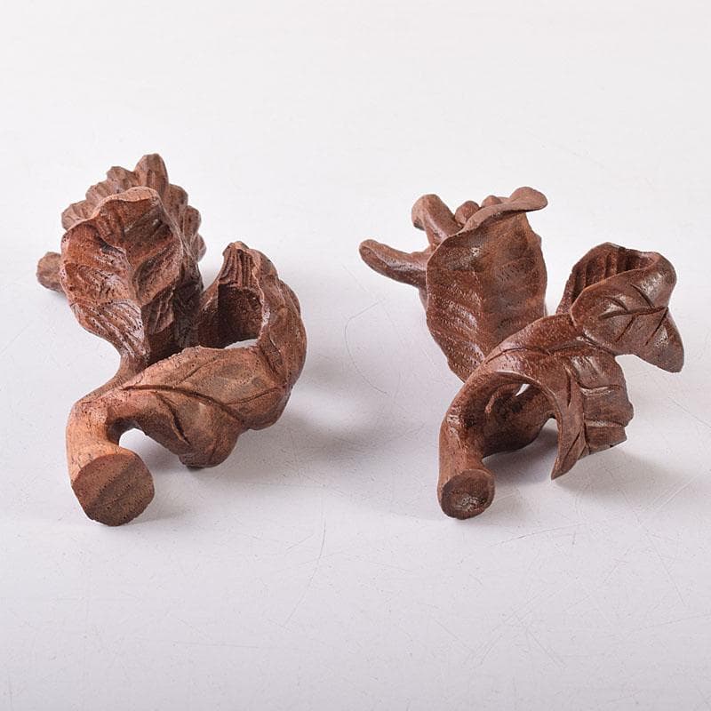 知似久仏手柑彫　香枕　木彫　蓋置　共箱　三点まとめて　V　R8625