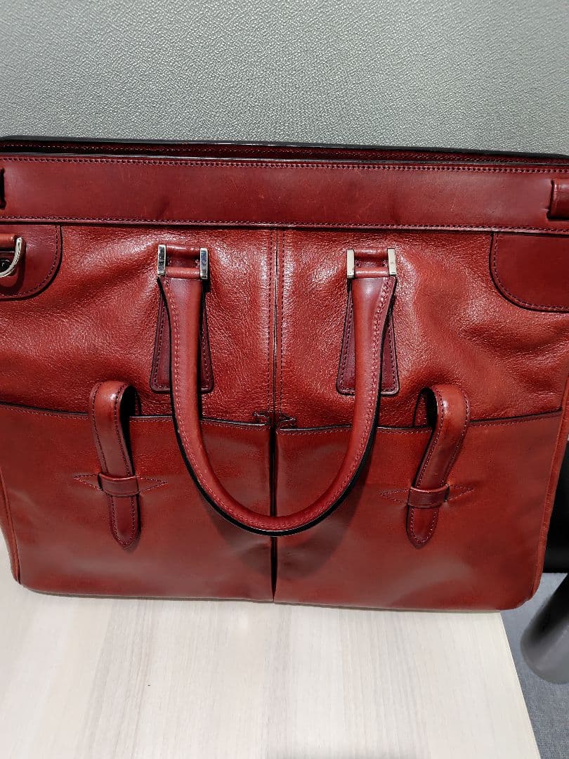 【希少品】万双トートブリーフ　ボルドー