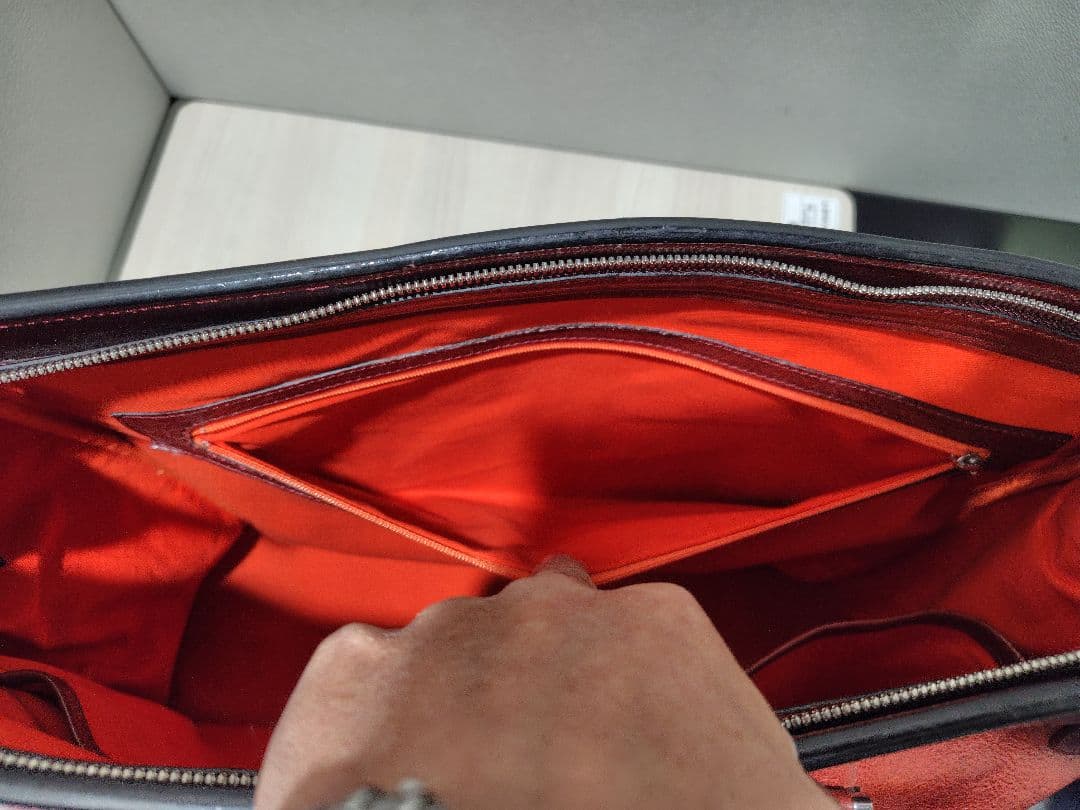 【希少品】万双トートブリーフ　ボルドー