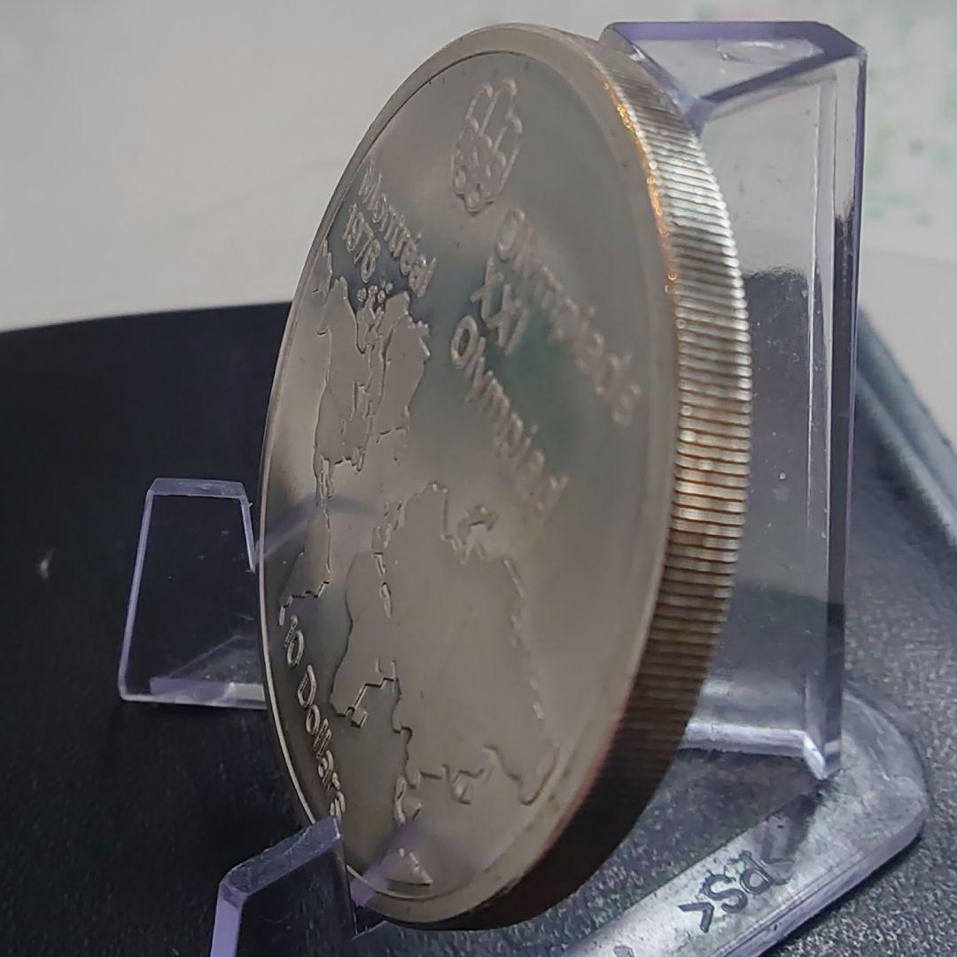 1976年カナダ銀貨 10ドル モントリオールオリンピック世界地図特大記念銀貨