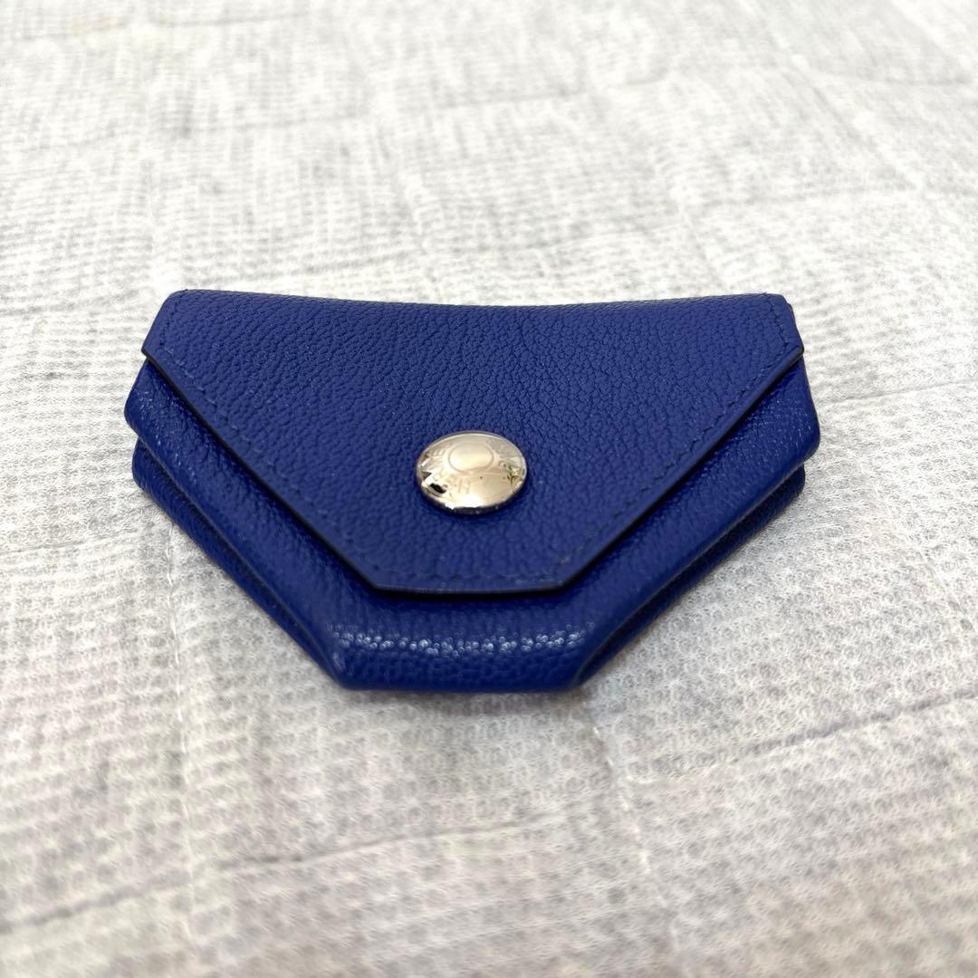 HERMES ルヴァンキャトル ケース 小銭入れ ブルー　ユニセックス