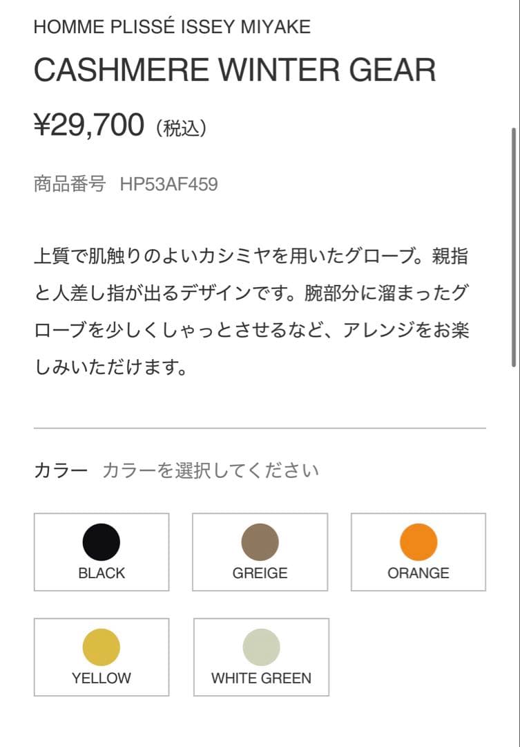 小物 25aw homme plisse winter gear