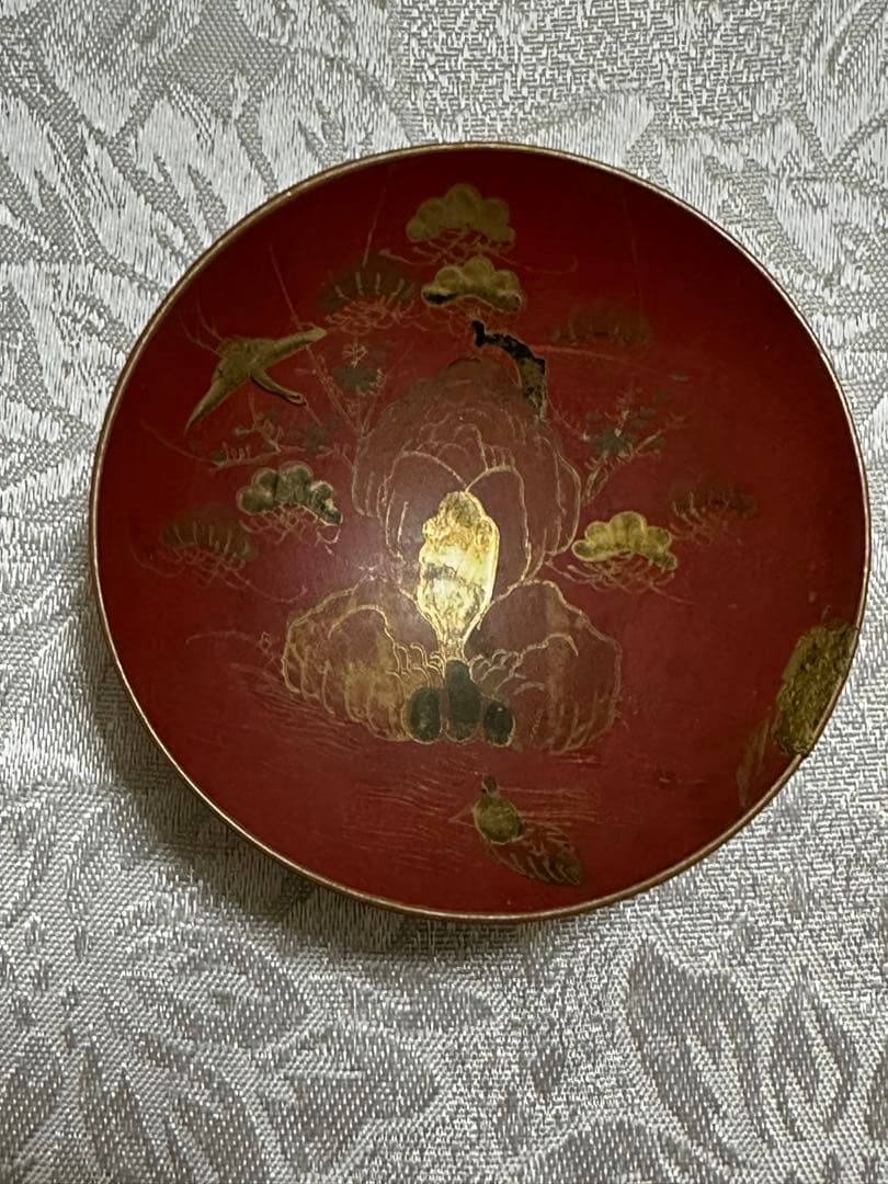 盃　漆塗り　小、中、大　3個　江戸時代