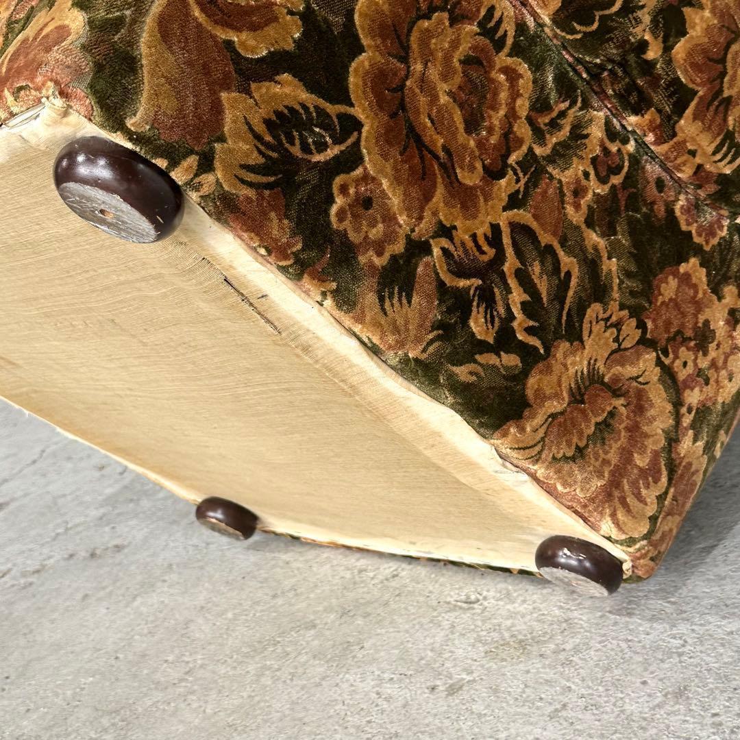 ✿70s✿ karimoku 昭和レトロ　応接ソファー　ベロア　金華山　その①