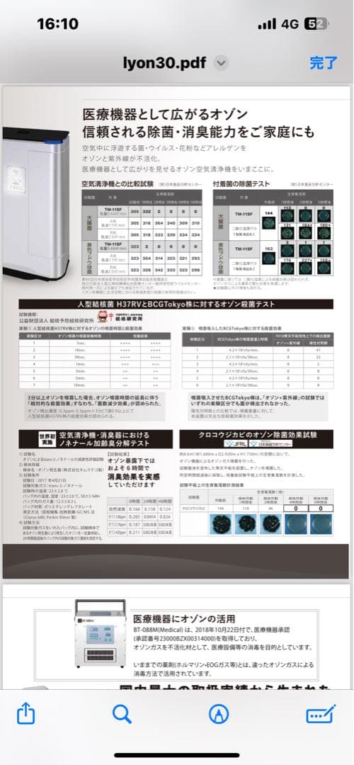UV機能付きオゾン発生器 Lyon3.0