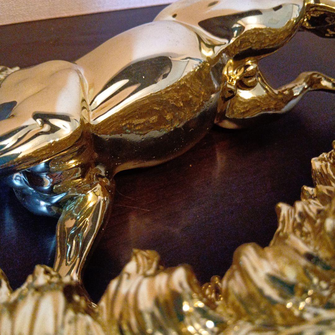 馬のメタル彫刻 シルバーゴールド