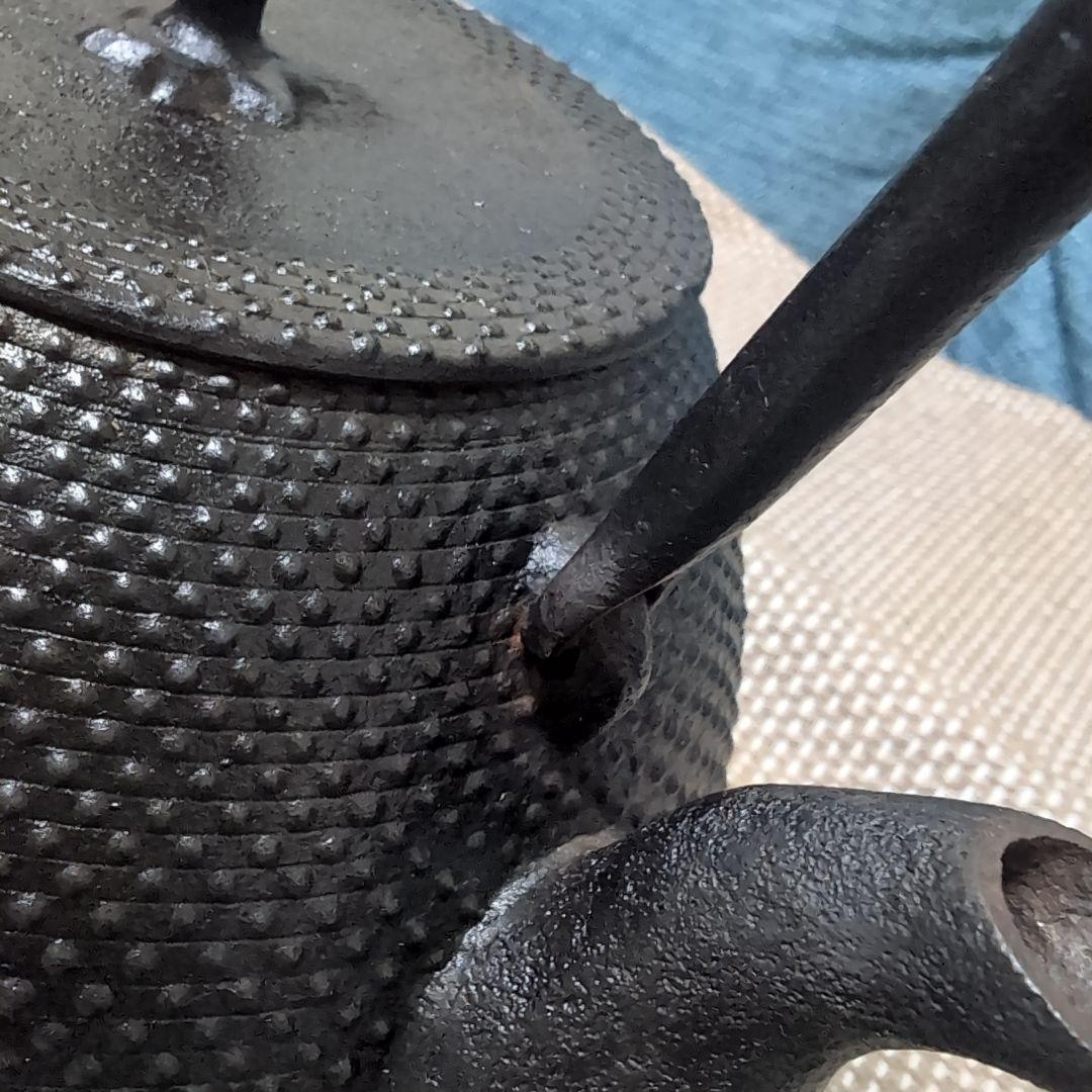 釜定　鉄瓶　秋の実/あられ　南部鉄器