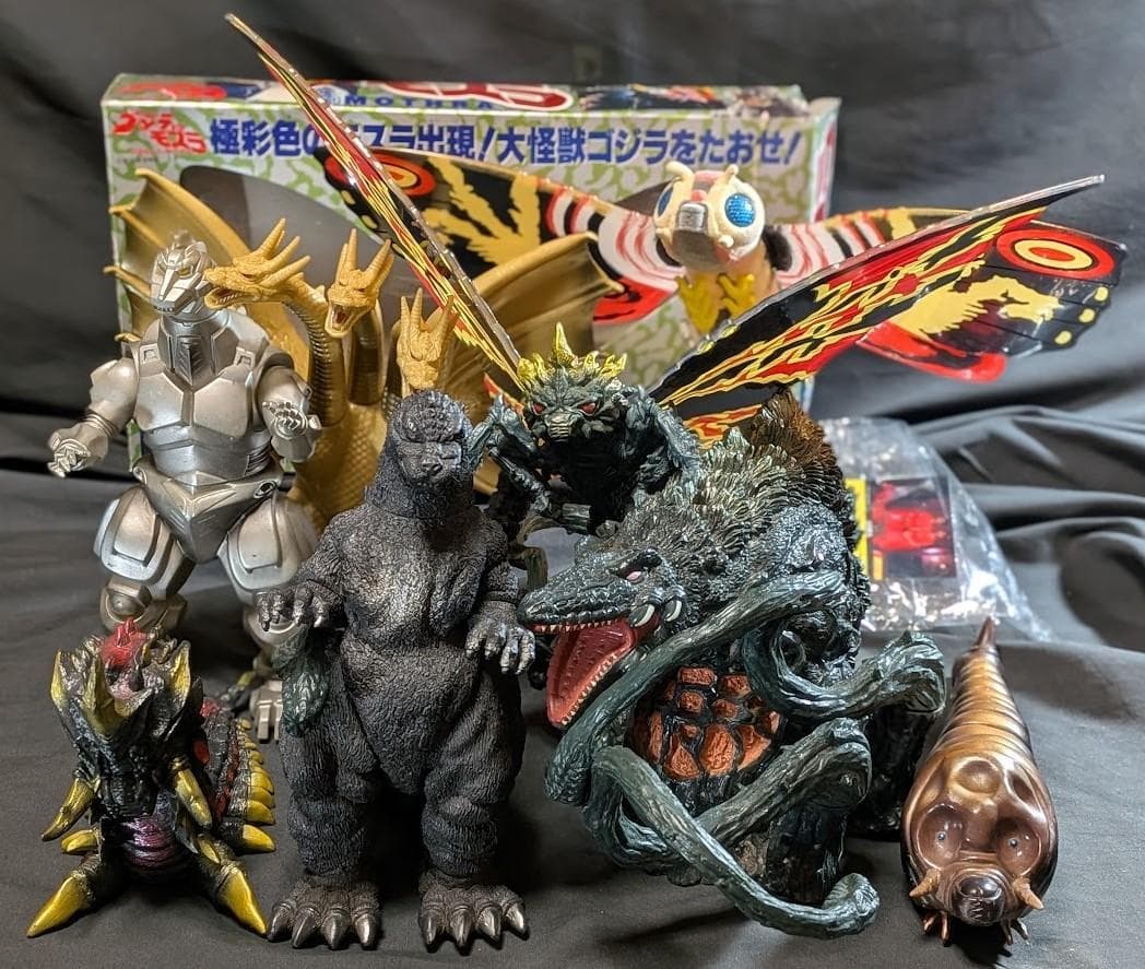 平成ゴジラVSビオランテ・モスラ他（バンダイ）ソフビフィギュア８体セット