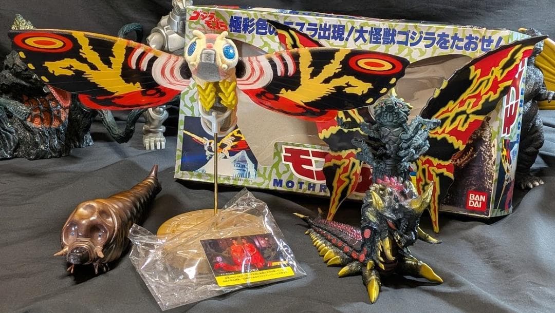 平成ゴジラVSビオランテ・モスラ他（バンダイ）ソフビフィギュア８体セット