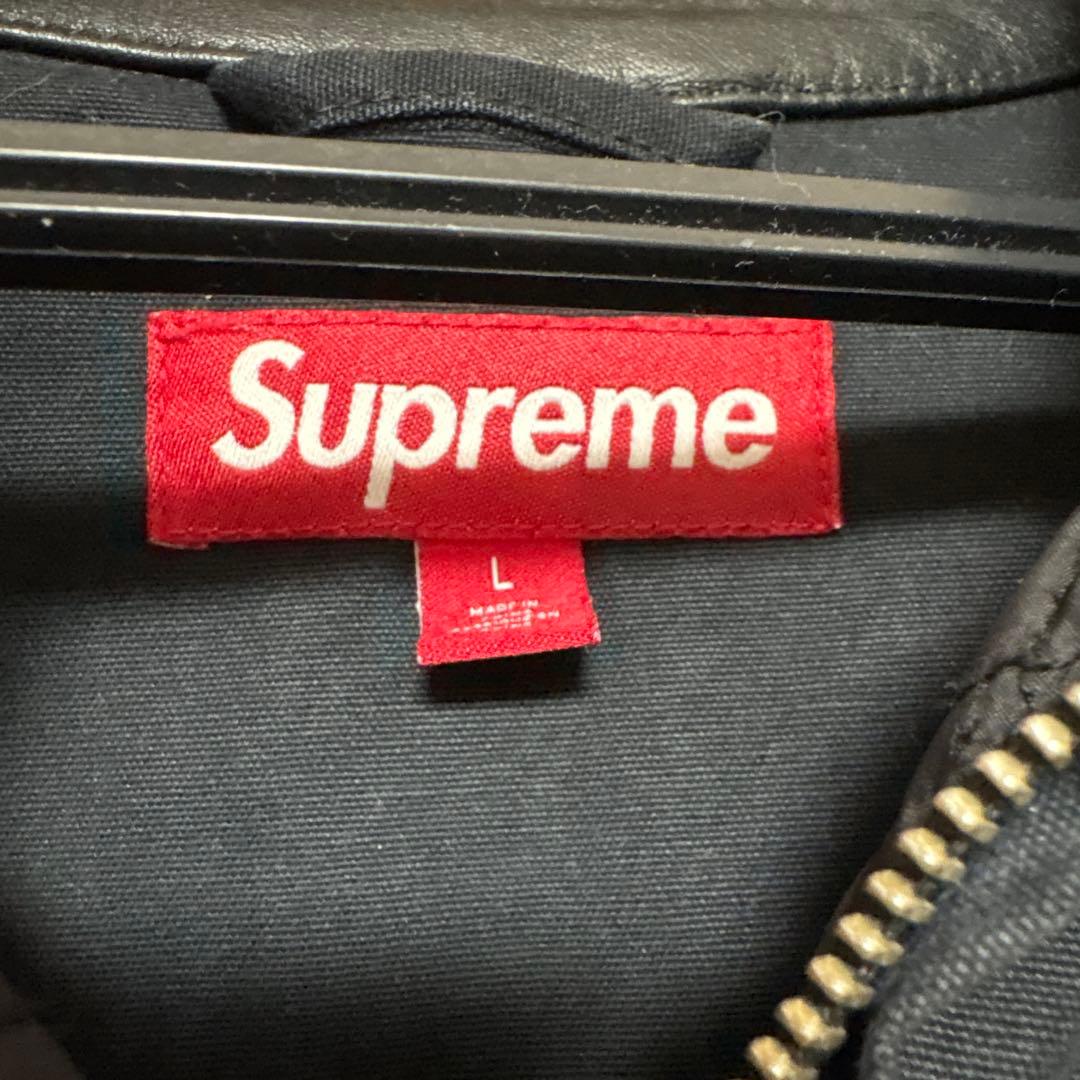 ジャケット・アウター supreme Leather Collar Utility Jacket L