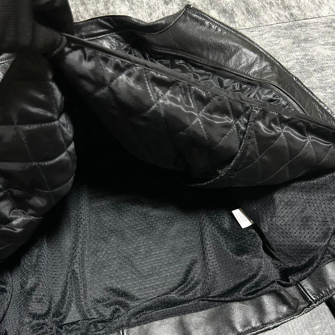 MOTO FIELD レザー　ライダースジャケット　シングル　M ブラック