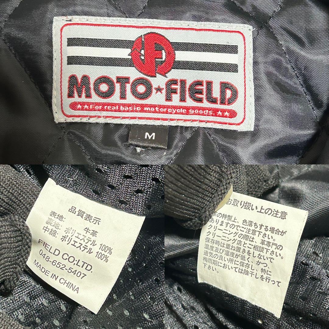 MOTO FIELD レザー　ライダースジャケット　シングル　M ブラック