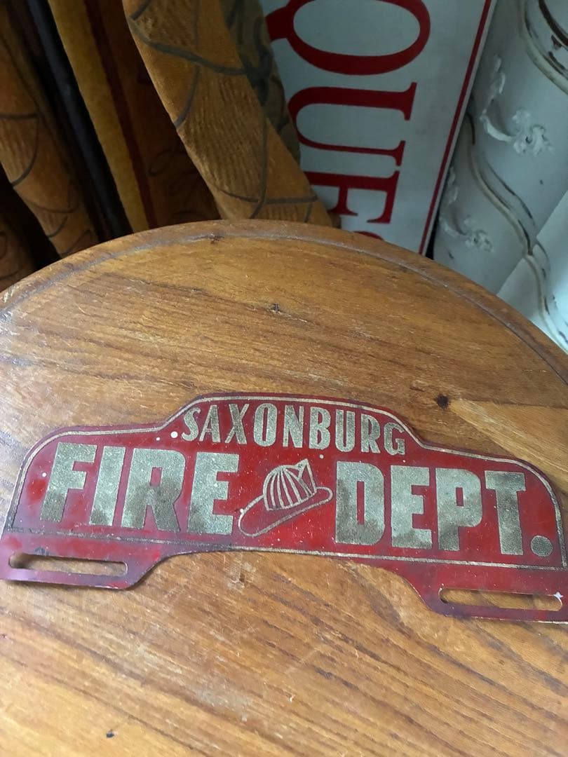 アンティーク　サイン　プレート　ブースター　ライセンス　看板　消防署　アメリカ