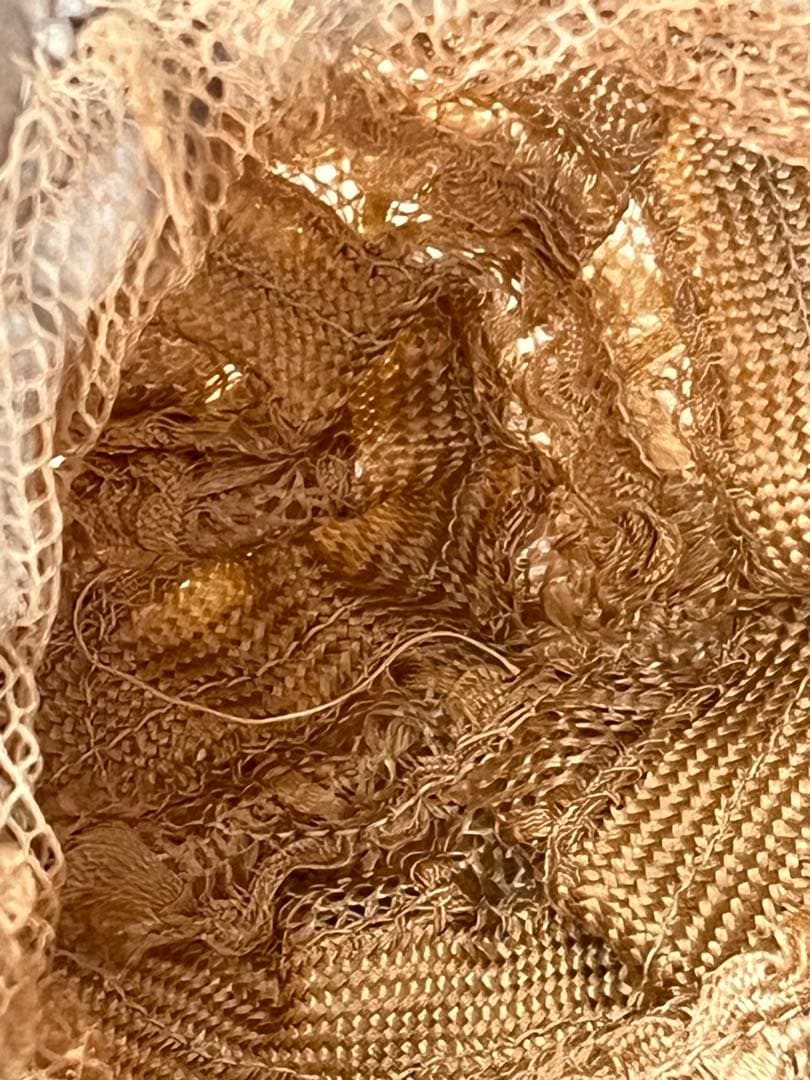 アンティークヴィクトリアン ビスクドール帽子ハットローズ布花レース