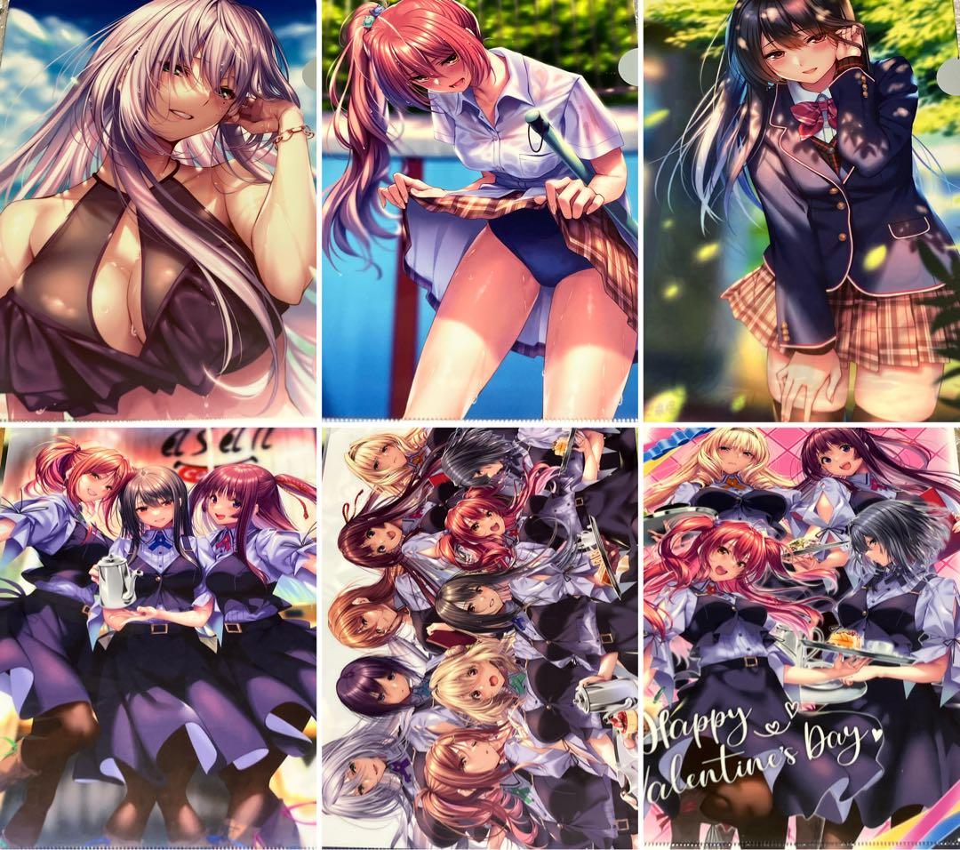 ピロ水　(アマカノ　アマカノ2　アマカノ3)はにかみ彼女 クリアファイル　6点