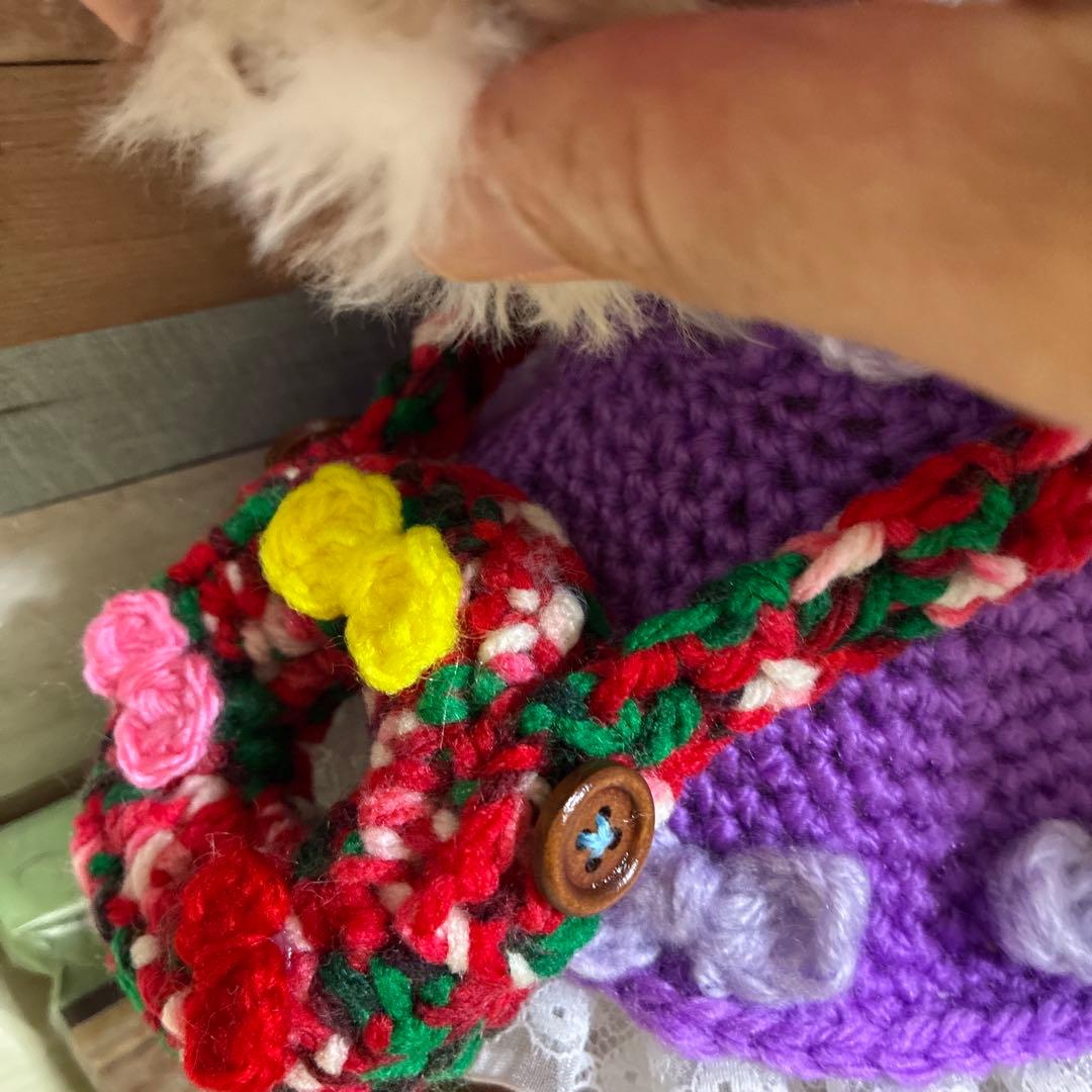 カスタマイズ可能❣️ファーヤーンのウサギさんあみぐるみ（マーブル）＆クマさん