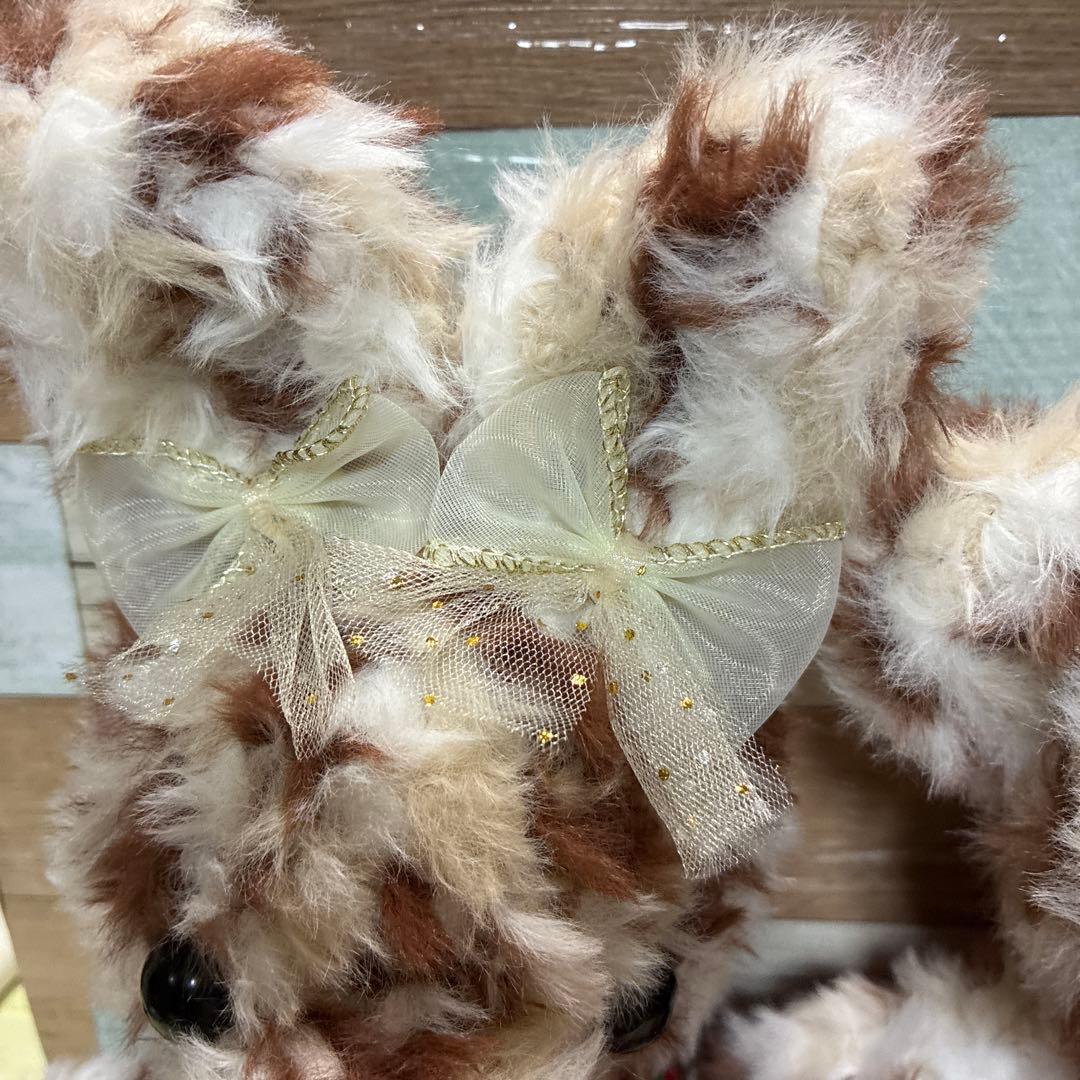 カスタマイズ可能❣️ファーヤーンのウサギさんあみぐるみ（マーブル）＆クマさん