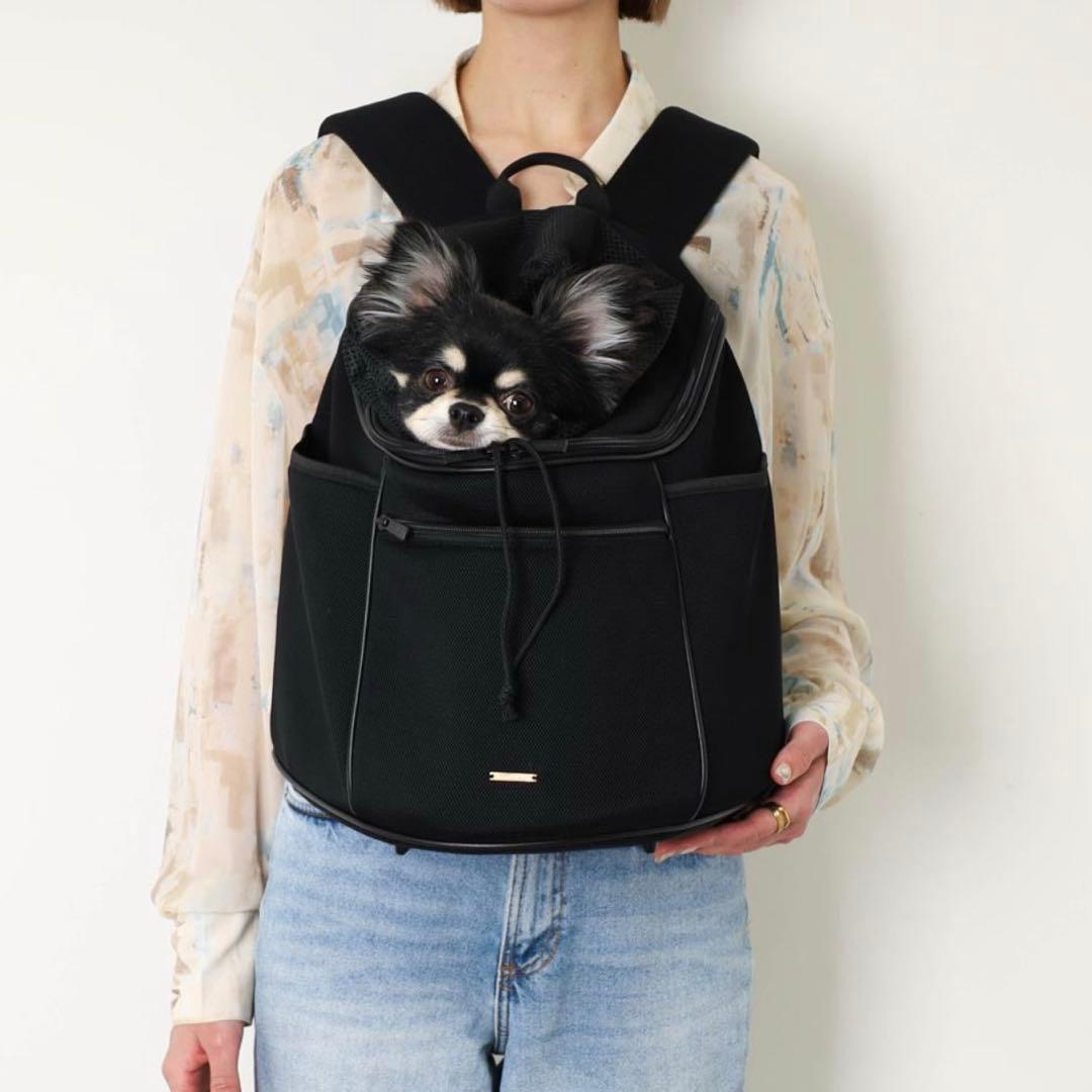 monchéri モンシェリ 犬 ペット リュック キャリーバッグ M ブラック