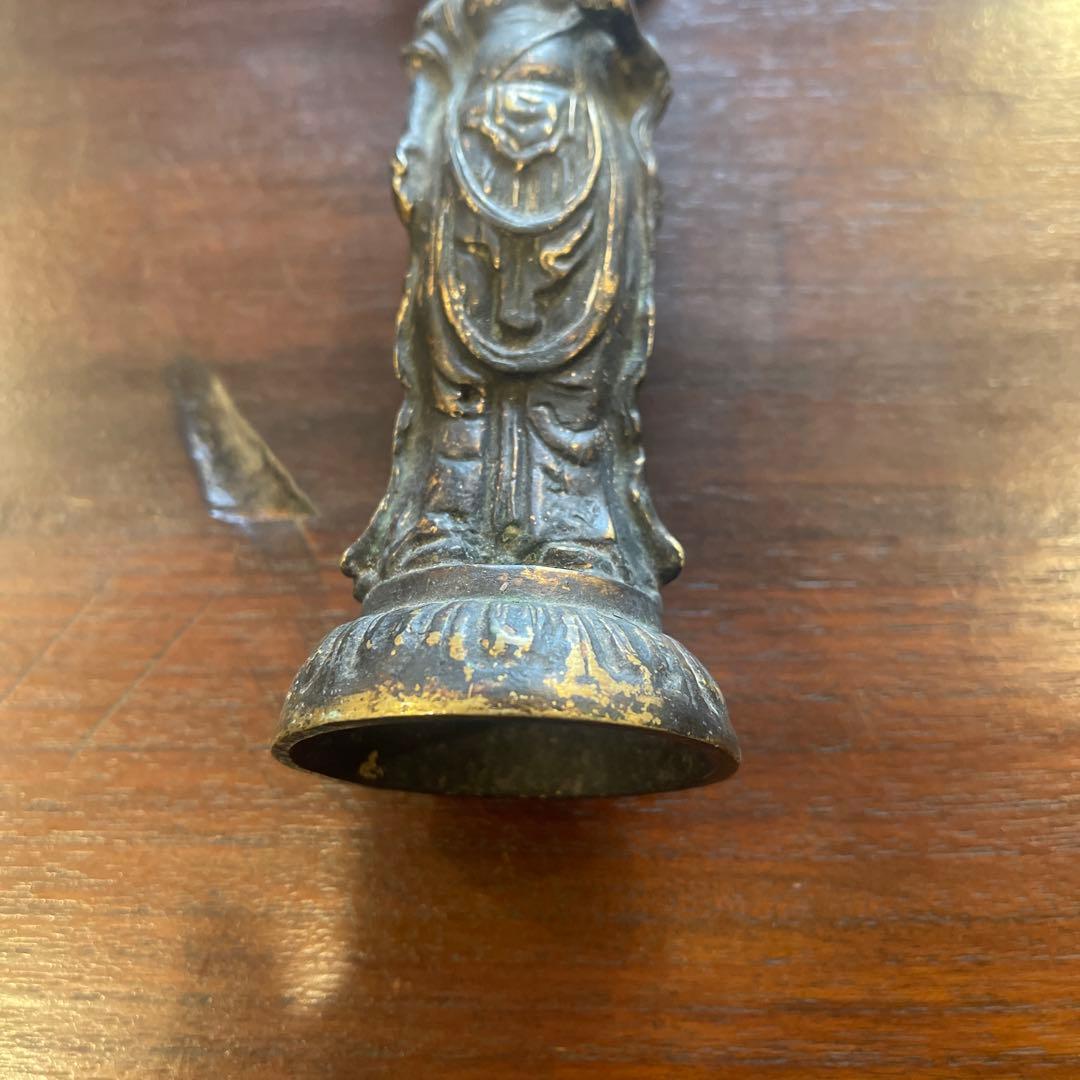 江戸時代　鍍金仏　観音菩薩立像