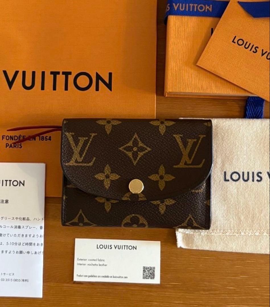 ルイヴィトン　モノグラム ポルトモネ・ロザリ フューシャ