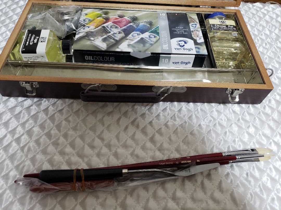 ターレンス van Gogh 油絵具セット 木箱 10色 オイルペイント