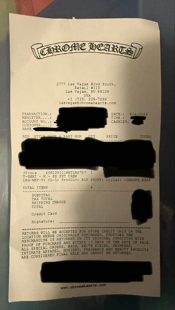 【正規品・新品未使用】クロムハーツ ネックロゴT Lサイズ