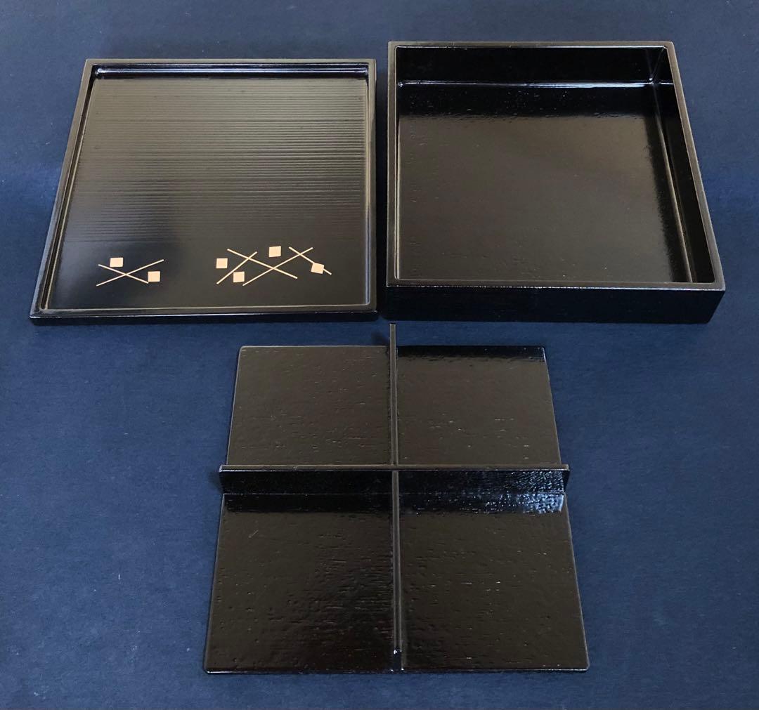 《R》輪島塗 松花堂弁当5客 林漆器店 木箱 251218か1