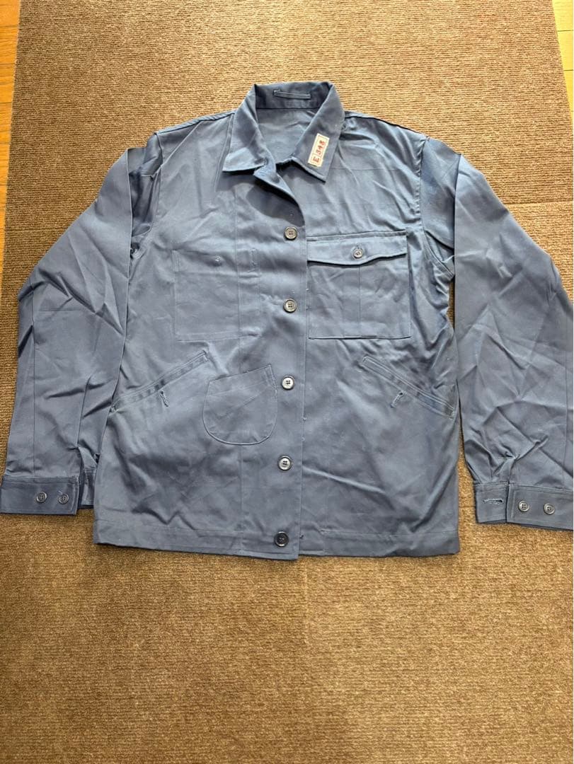 帽子付き　国鉄作業着　昭和41年　細形1号　上下セット