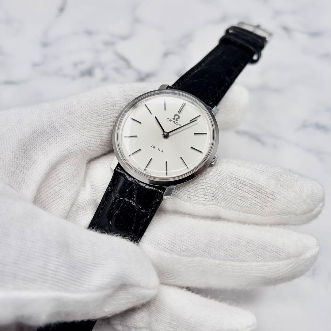 【OH／美品】オメガ デ・ヴィル 手巻き 111.077 二針ドレスウォッチ