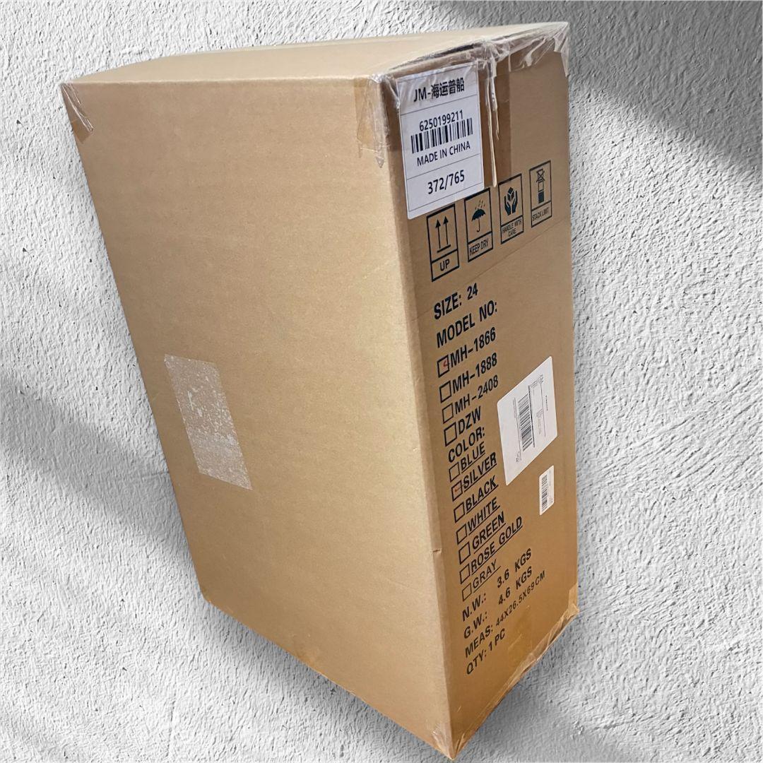 M スーツケース キャリーケース シルバー 60L 24インチ 保護カバー付