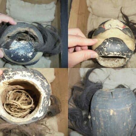 AKa5619　古い文楽人形？　時代箱入