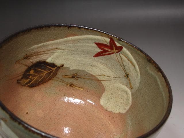 ★　白井半七　紅葉絵茶碗　裏千家　十五代　鵬雲斎の花押がございます★x599