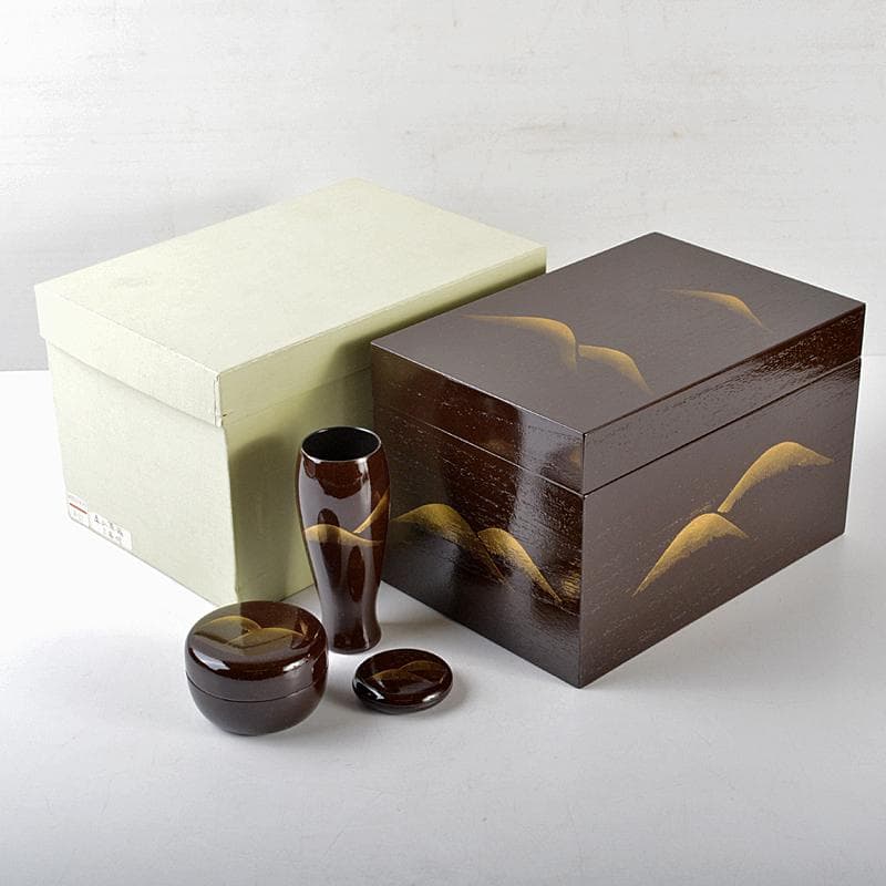 そうみん　茶道具　遠山蒔絵　茶箱　棗　香合など　三点　一式　M　R5811