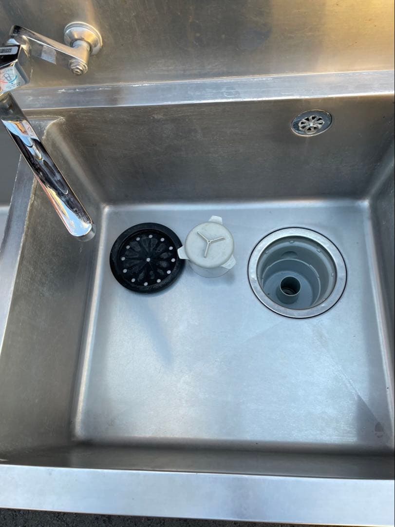 業務用 2槽シンク 混合水栓付き 幅1200×奥600×高さ850+150 大阪