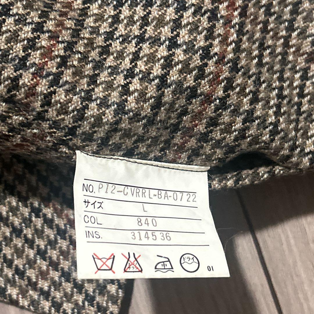 90s ラルフローレン　ツイードベスト　千鳥格子　ウール100 ブラウン　L