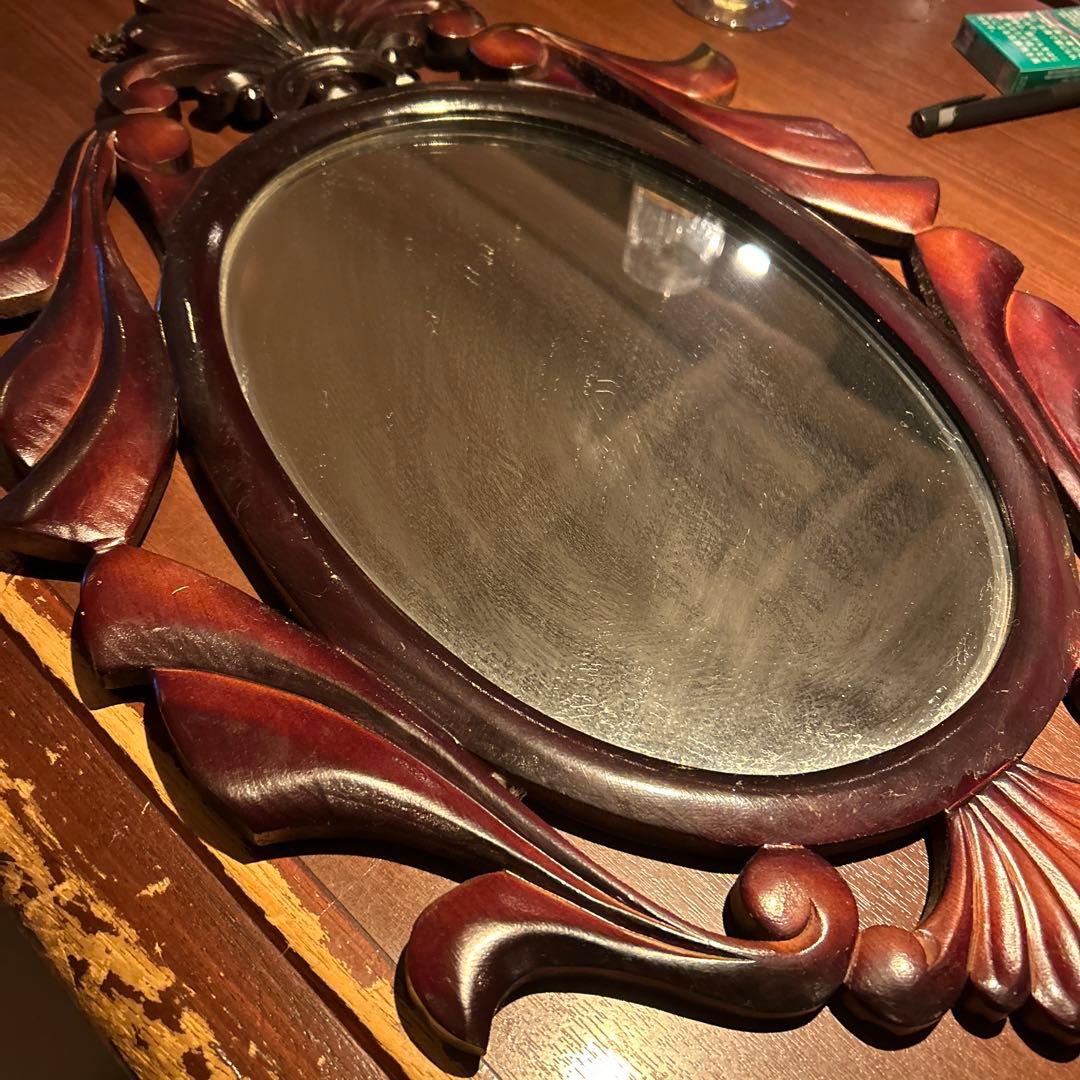 アンティーク　ミラー　鏡　インテリア　ビンテージ　英国製　バー　ガレージ