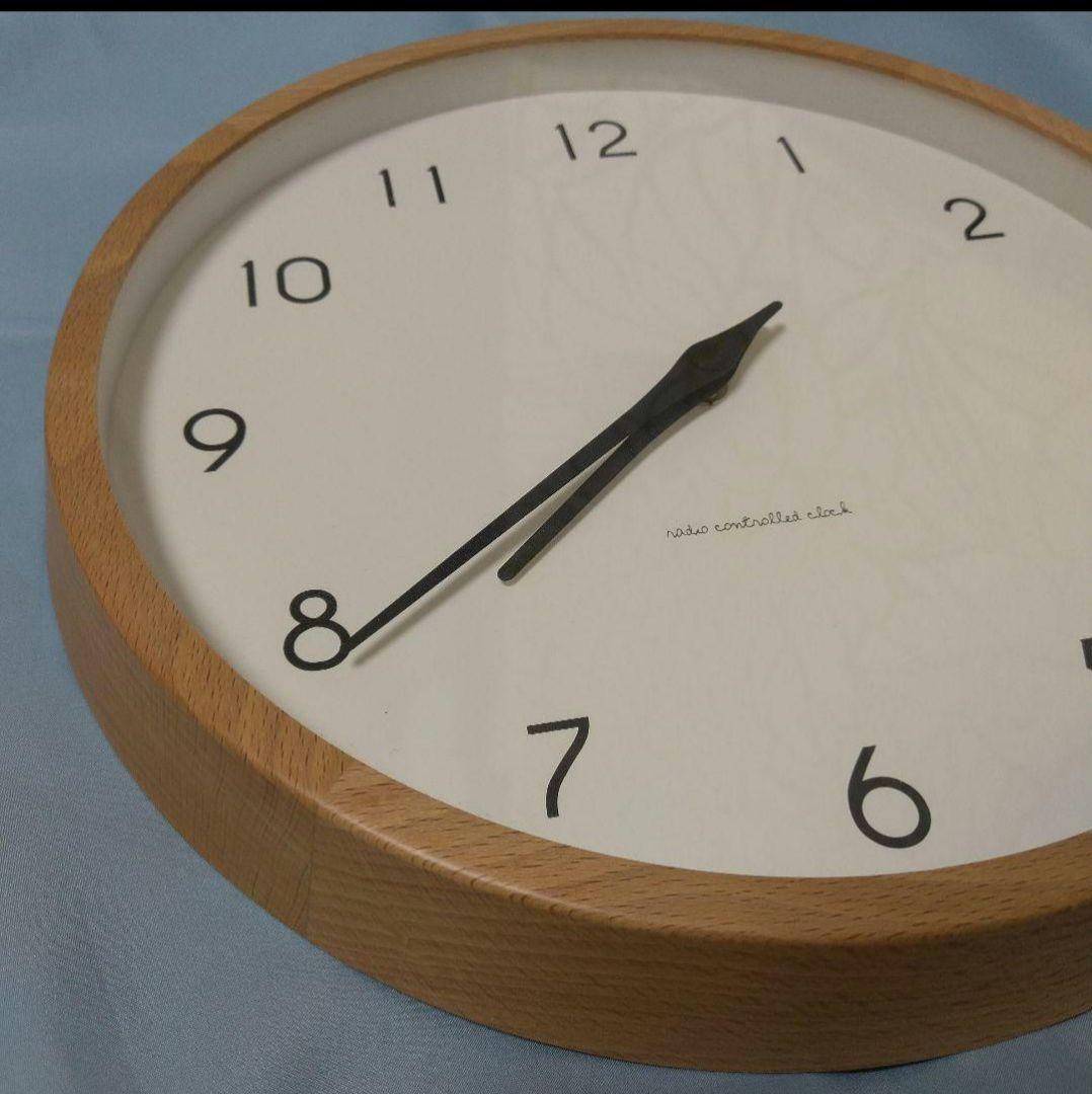 【超美品】レムノス　カンパーニュ　掛時計 　電波時計