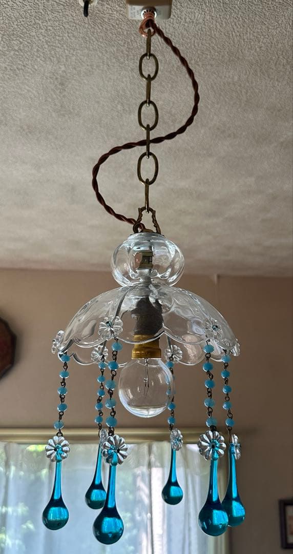 20年代 フランス アンティーク ブルームラーノガラスの巨大なミニシャンデリア＊