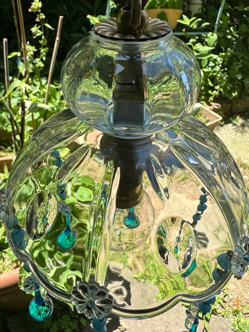 20年代 フランス アンティーク ブルームラーノガラスの巨大なミニシャンデリア＊