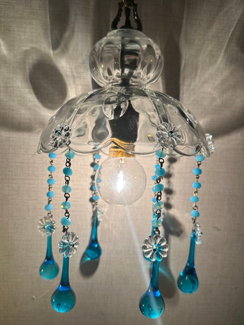 20年代 フランス アンティーク ブルームラーノガラスの巨大なミニシャンデリア＊