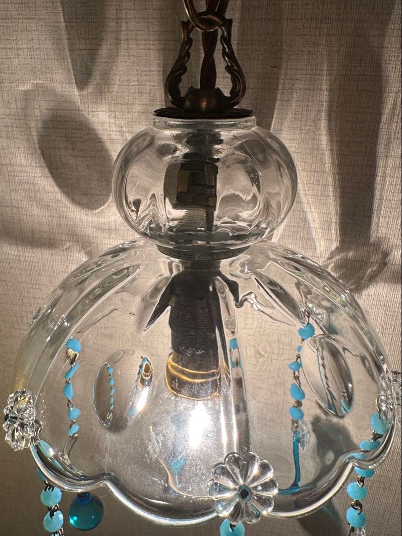 20年代 フランス アンティーク ブルームラーノガラスの巨大なミニシャンデリア＊