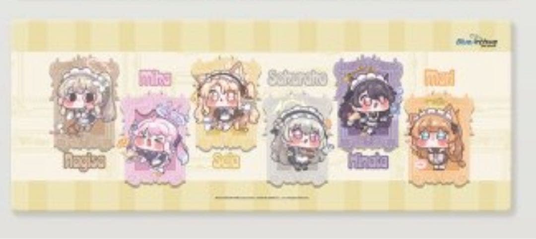 ブルアカ　ブルーアーカイブ　韓国　コラボカフェ　デスクパッド　プレイマット