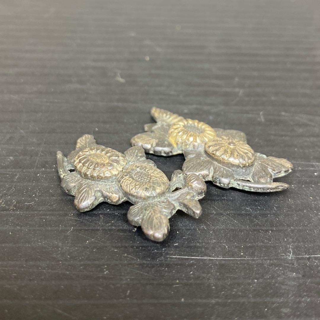 江戸時代　鍍金　目貫　7g 東さ7-1012③