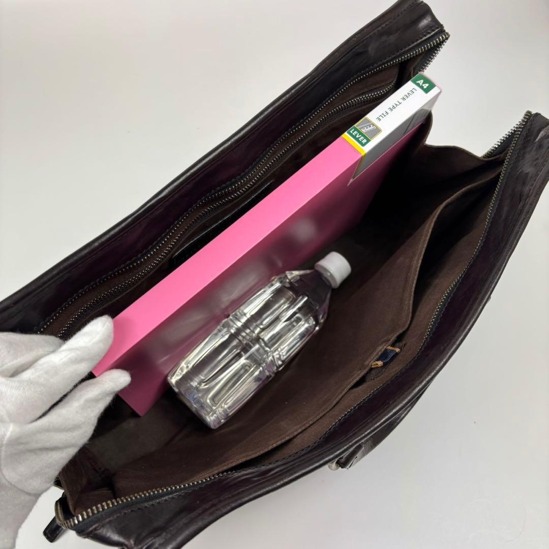 Daniel&Bob　ブリーフケース　レザー　高級　別注　ダークブラウン