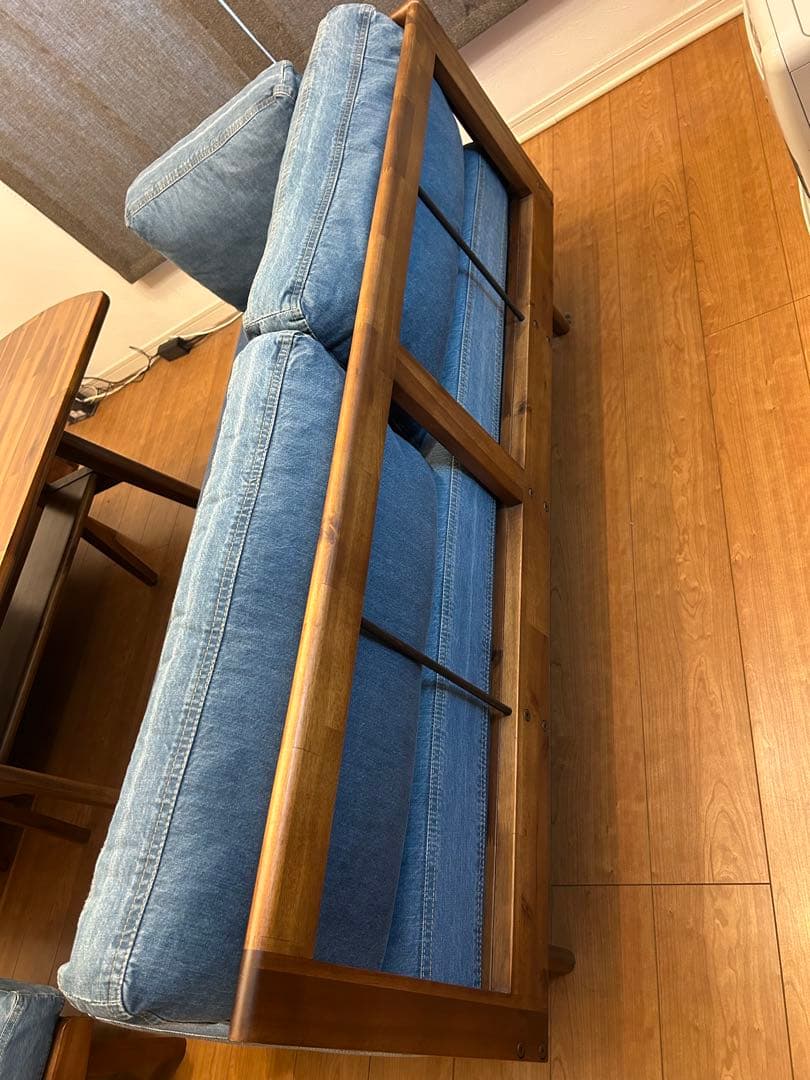 unico SWELLA ダイニングテーブル ソファ オットマン4点セット