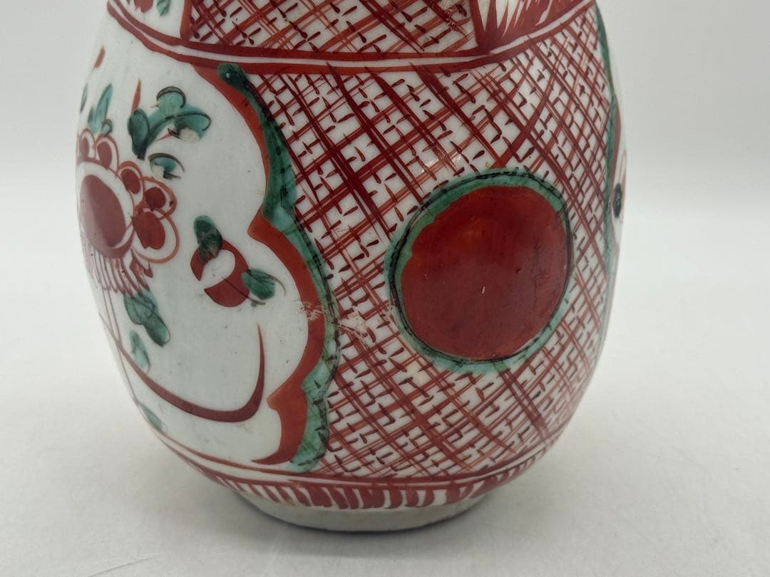 中国　明時代　呉須　角瓶　送料込み251114